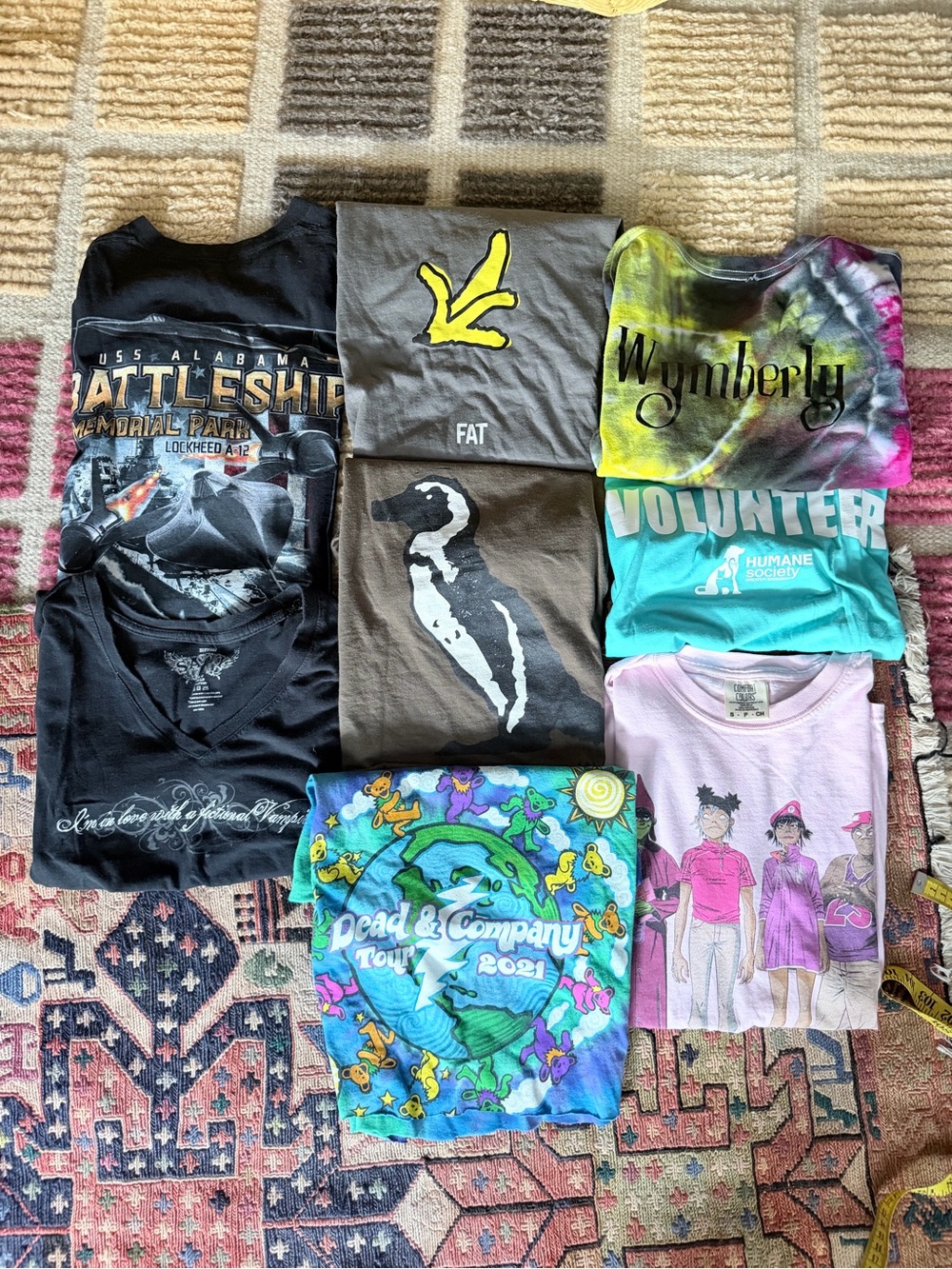 Men’s Graphic T-Shirt Lot – 8 Shirts – Size Small – Dead & Company, & More